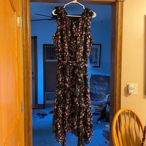 Lane Bryant dress. Blk w/flowers